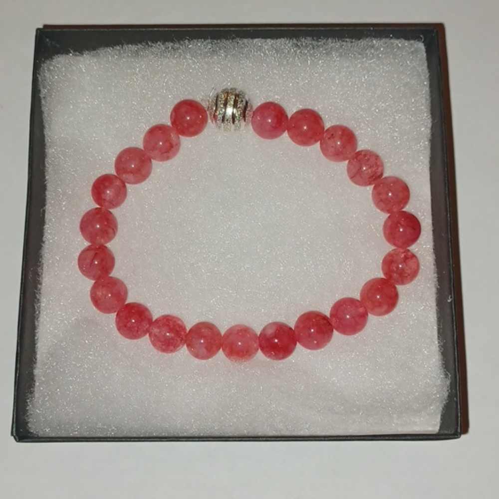 Pink Angelite Stone Bracelet